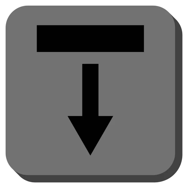 Tire hacia abajo redondeado cuadrado Vector icono — Vector de stock