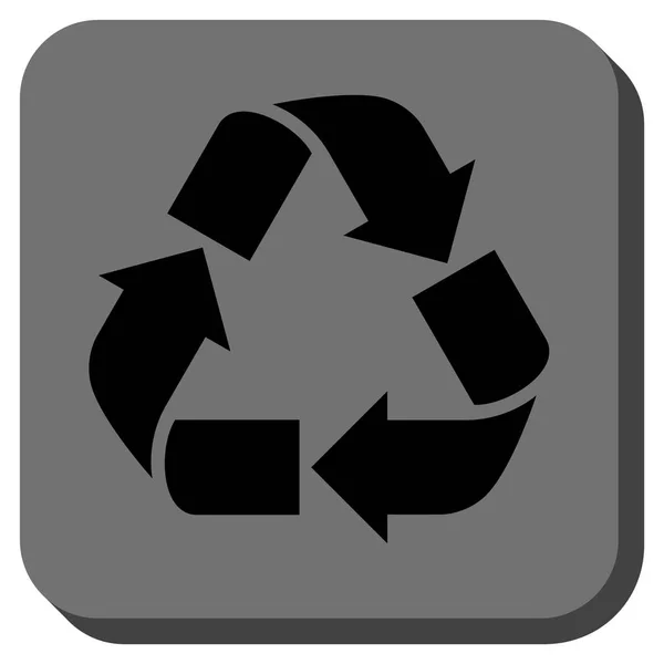 Recycle afgerond vierkant Vector Icon — Stockvector