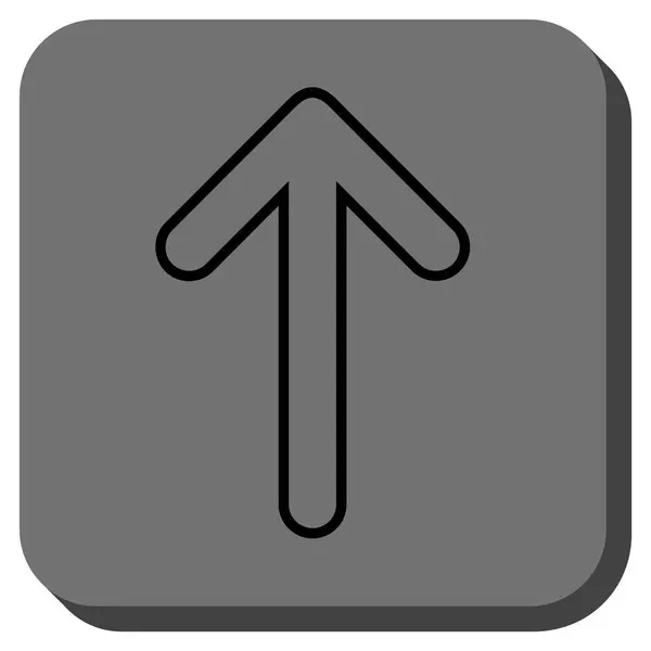 Afgeronde pijl-omhoog of afgeronde vierkante Vector Icon — Stockvector
