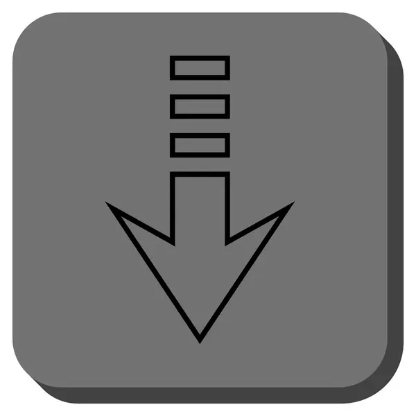 Enviar ícone de vetor quadrado arredondado — Vetor de Stock