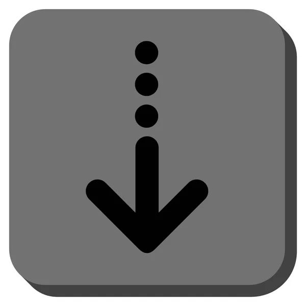 Küld le lekerekített négyzet alakú Vector Icon — Stock Vector