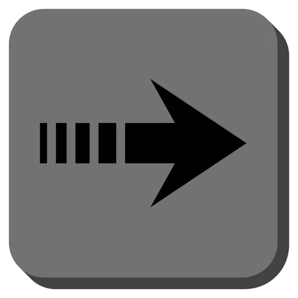 Envoyer l'icône vectorielle carrée arrondie à droite — Image vectorielle