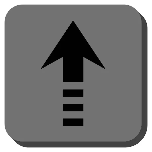 Poslat nahoru zaoblený čtverec vektorové ikony — Stockový vektor