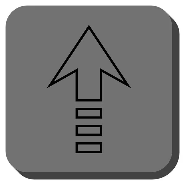 Invia icona vettoriale quadrata arrotondata — Vettoriale Stock