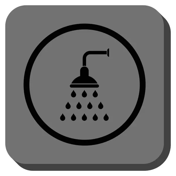 Shower Rounded Square Vector Icon — Stock Vector