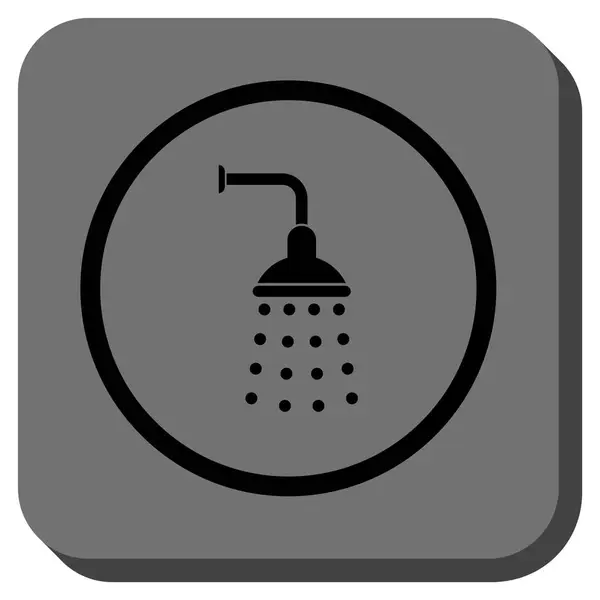 Shower Rounded Square Vector Icon — Stockvector