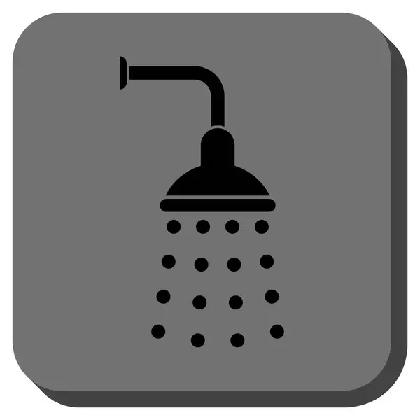 Icona vettoriale quadrata arrotondata doccia — Vettoriale Stock