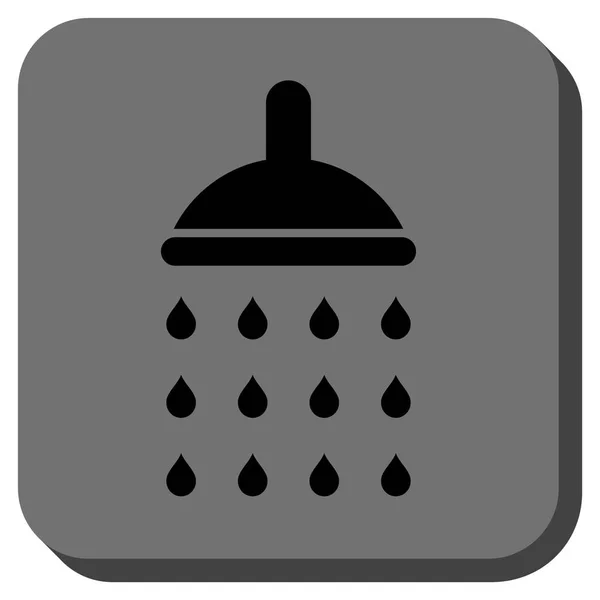 Ícone de vetor quadrado arredondado de chuveiro — Vetor de Stock