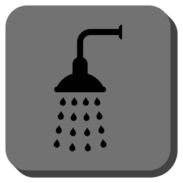 Shower Rounded Square Vector Icon — Stockvector