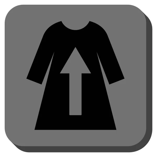 Снять женское платье округлый квадратный вектор икона — стоковый вектор