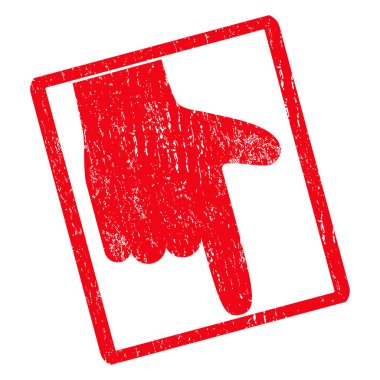 Simge lastik damgası aşağı el işaretçisi