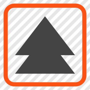 Vektör simgesi bir çerçeve içinde yukarı çıkar