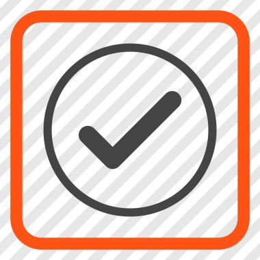 Tamam vektör simgesi bir çerçeve içinde