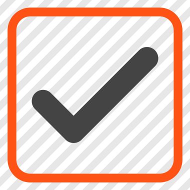 Tamam vektör simgesi bir çerçeve içinde