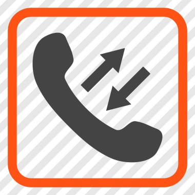 Vektör simgesi bir çerçevede konuşurken telefon