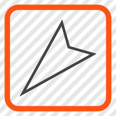 İşaretçi yaptı vektör simgesi bir çerçeve içinde aşağı