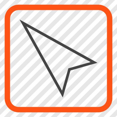 İşaretçi yaptı vektör simgesi bir çerçeve içinde yukarı