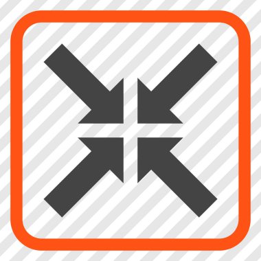 Basınç oklar bir çerçeve içinde simge vektör