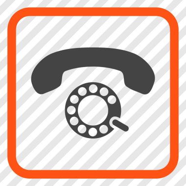 Darbeli aramayı vektör simgesi bir çerçeve içinde