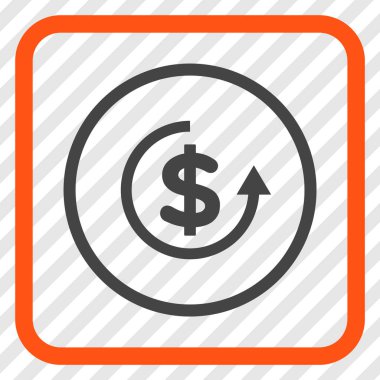 Geri ödeme vektör simgesi bir çerçeve içinde