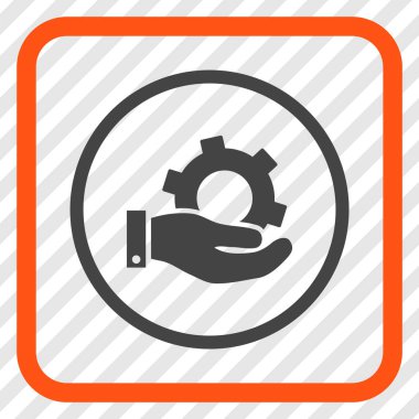 Hizmet vektör simgesi bir çerçeve içinde