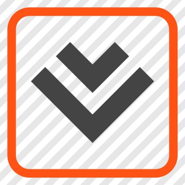 Vektör simgesi bir çerçeve içinde aşağı kaydır