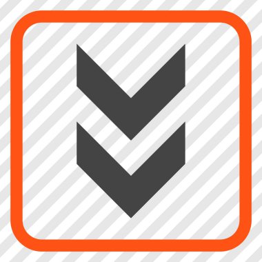 Vektör simgesi bir çerçeve içinde aşağı kaydır