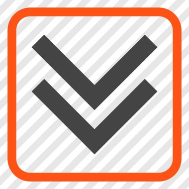 Vektör simgesi bir çerçeve içinde aşağı kaydır