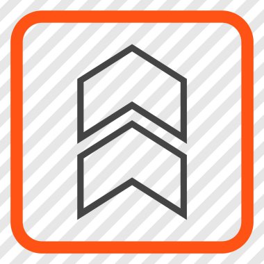 Vektör simgesi bir çerçeve içinde yukarı kayması