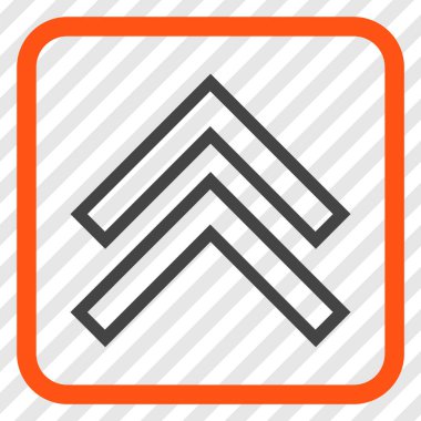 Vektör simgesi bir çerçeve içinde yukarı kayması