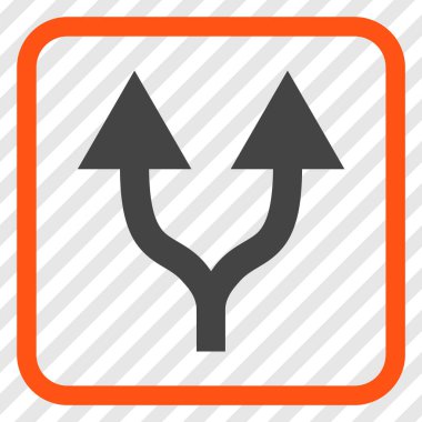 Vektör simgesi bir çerçeve içinde yukarı okları bölme