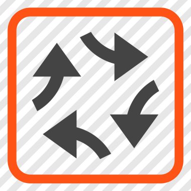 Oklar vektör simgesi bir çerçevede girdap