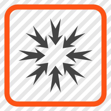 Basınç oklar bir çerçeve içinde simge vektör