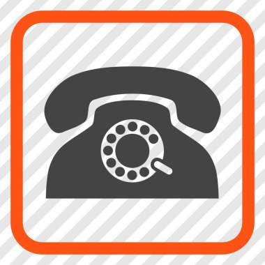 Nabız telefon vektör simgesi bir çerçeve içinde