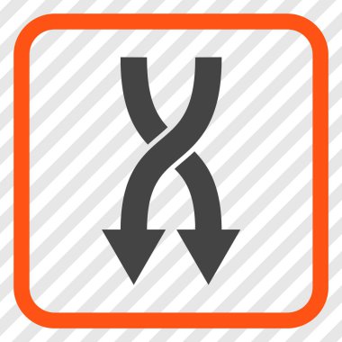 Vektör simgesi aşağı okları bir çerçevede shuffle