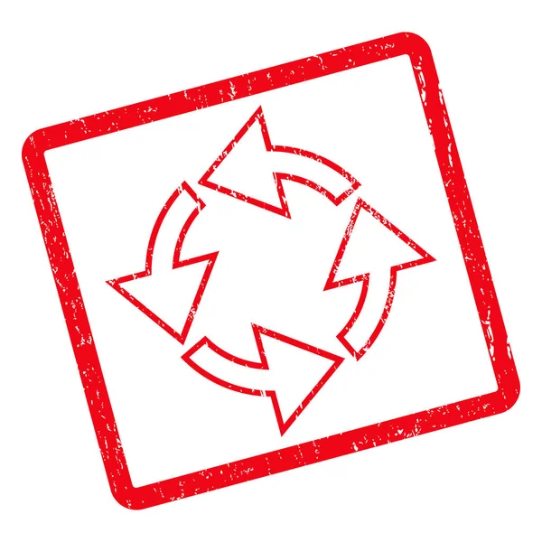 Selo de borracha de ícone de rotação — Vetor de Stock