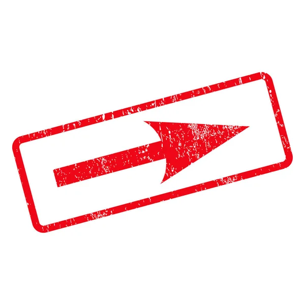 Flecha aguda Icono derecho Sello de goma — Vector de stock