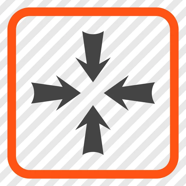 Reducir Flechas Vector icono en un marco — Archivo Imágenes Vectoriales
