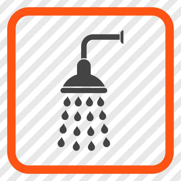 Shower Vector Icon In a Frame — Stock Vector