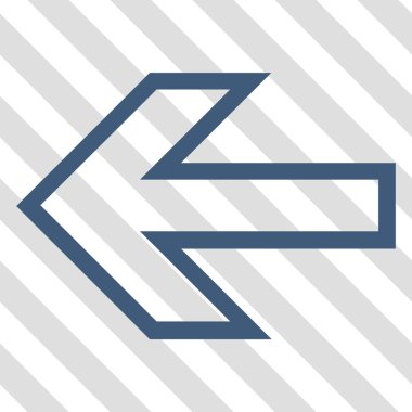 Ok sol vektör simgesi