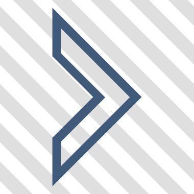 Ok ucu doğru vektör simgesi