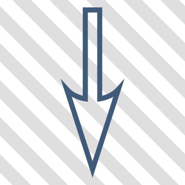 Vektör simgesi aşağı ok keskin