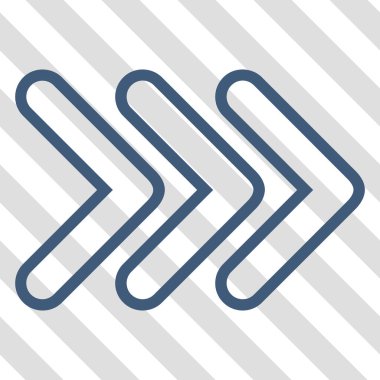 Üçlü işaretçi doğru vektör simgesi