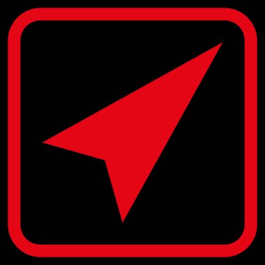 Ok ucu sağ yukarı vektör simgesi bir çerçeve içinde