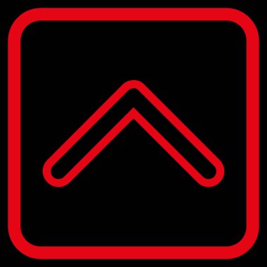 Vektör simgesi bir çerçeve içinde yukarı ok ucu