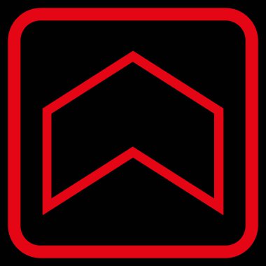 Vektör simgesi bir çerçeve içinde yukarı ok ucu