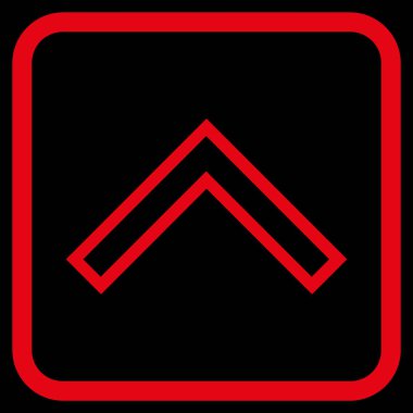 Vektör simgesi bir çerçeve içinde yukarı ok ucu