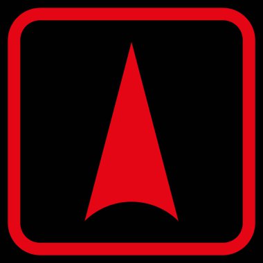 Vektör simgesi bir çerçeve içinde yukarı ok ucu