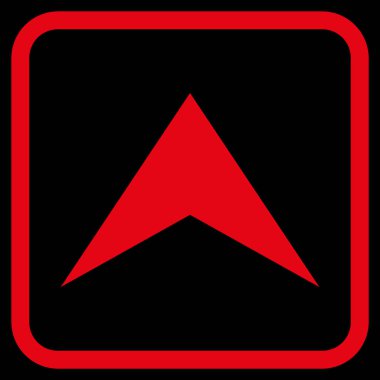 Vektör simgesi bir çerçeve içinde yukarı ok ucu