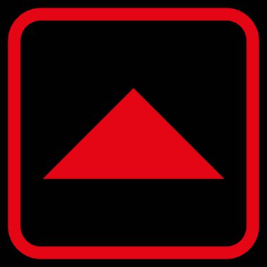 Vektör simgesi bir çerçeve içinde yukarı ok ucu